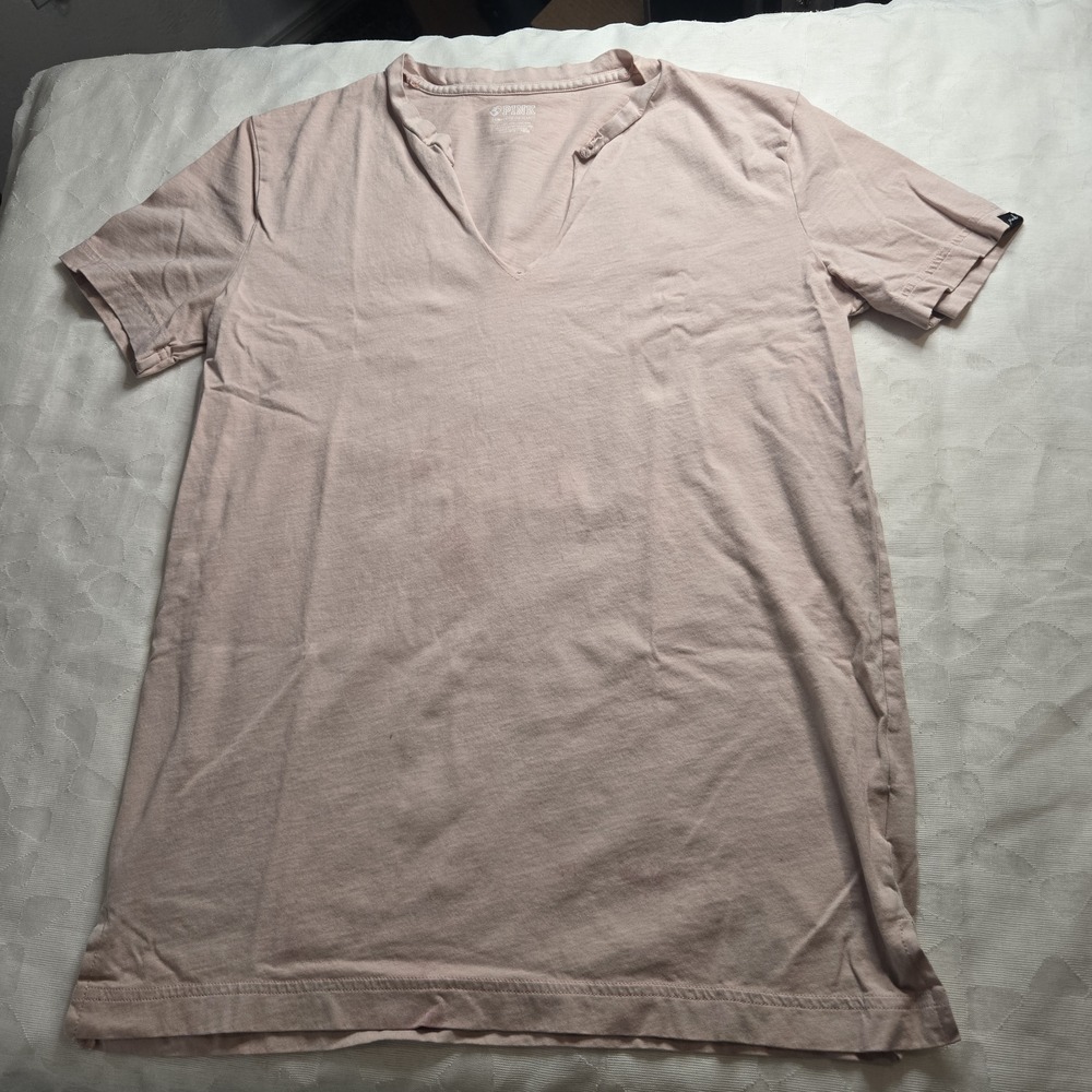 *SALE* PINK Victoria's Secret Oversized V-Neck Light Pink T-Shirt XS